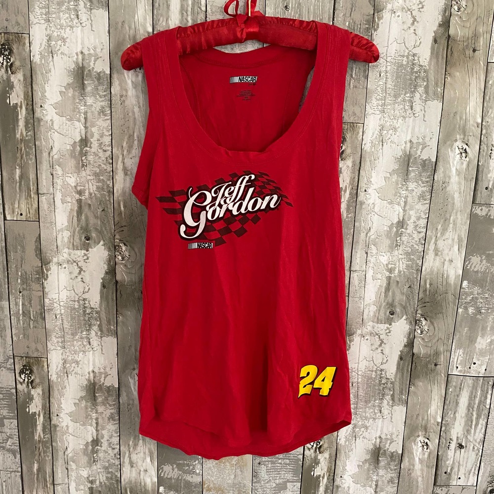 Nascar for her red sleevless Jeff Gordon top M